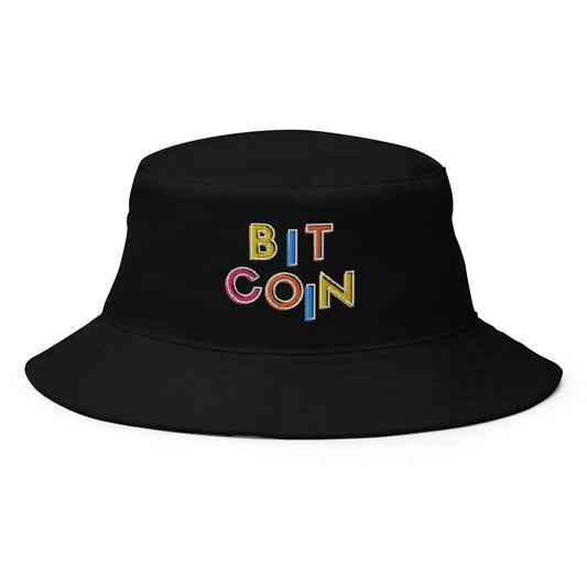 Bitcoin Colors Embroidered Bucket Hat