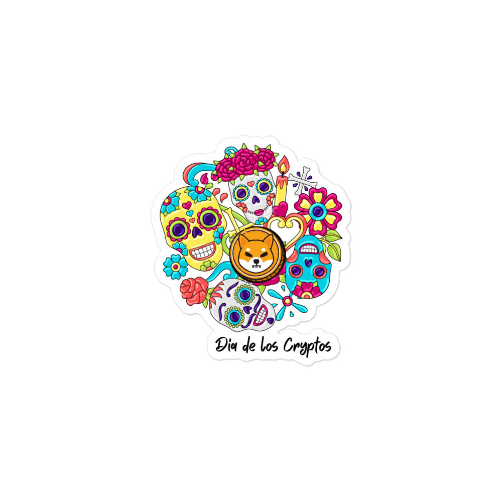 Dia De Los Cryptos (Shiba Inu) Bubble-free stickers