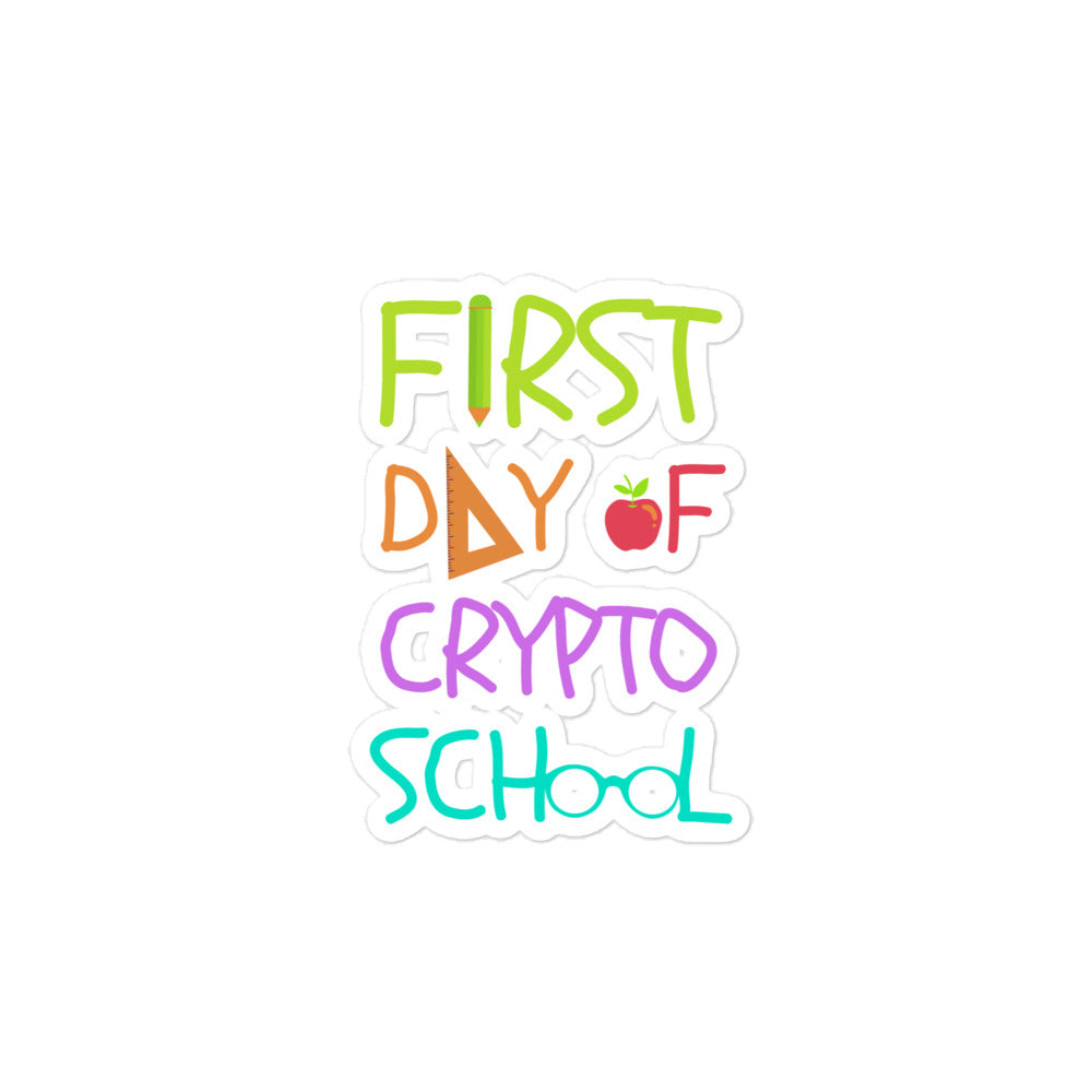 Crypto School Bubble-free stickers