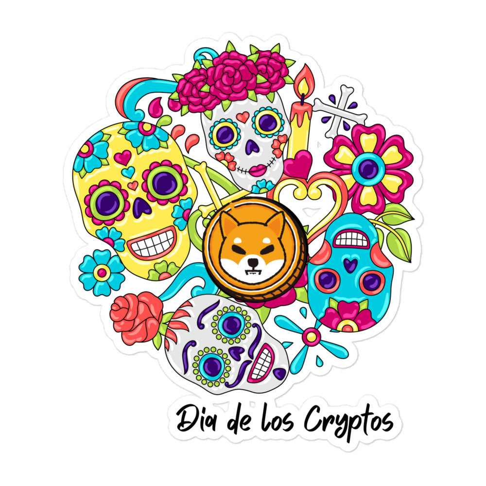 Dia De Los Cryptos (Shiba Inu) Bubble-free stickers