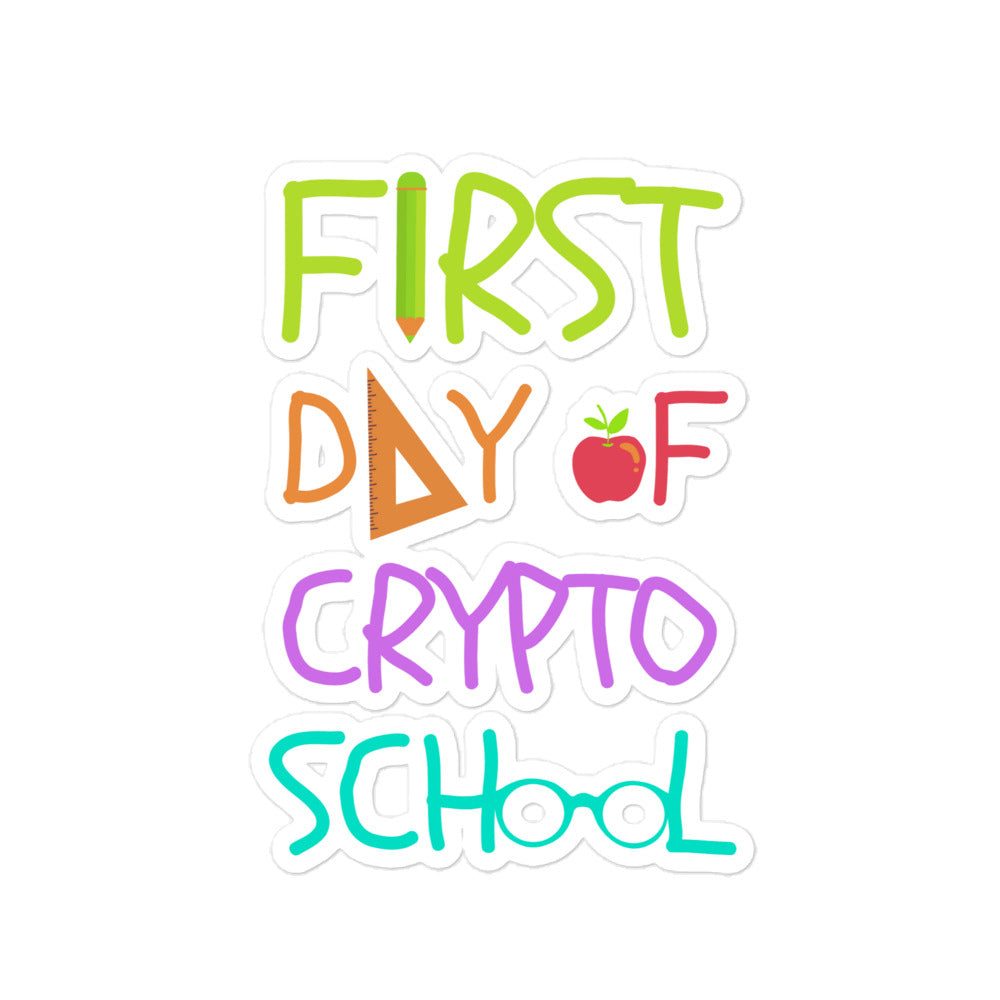 Crypto School Bubble-free stickers